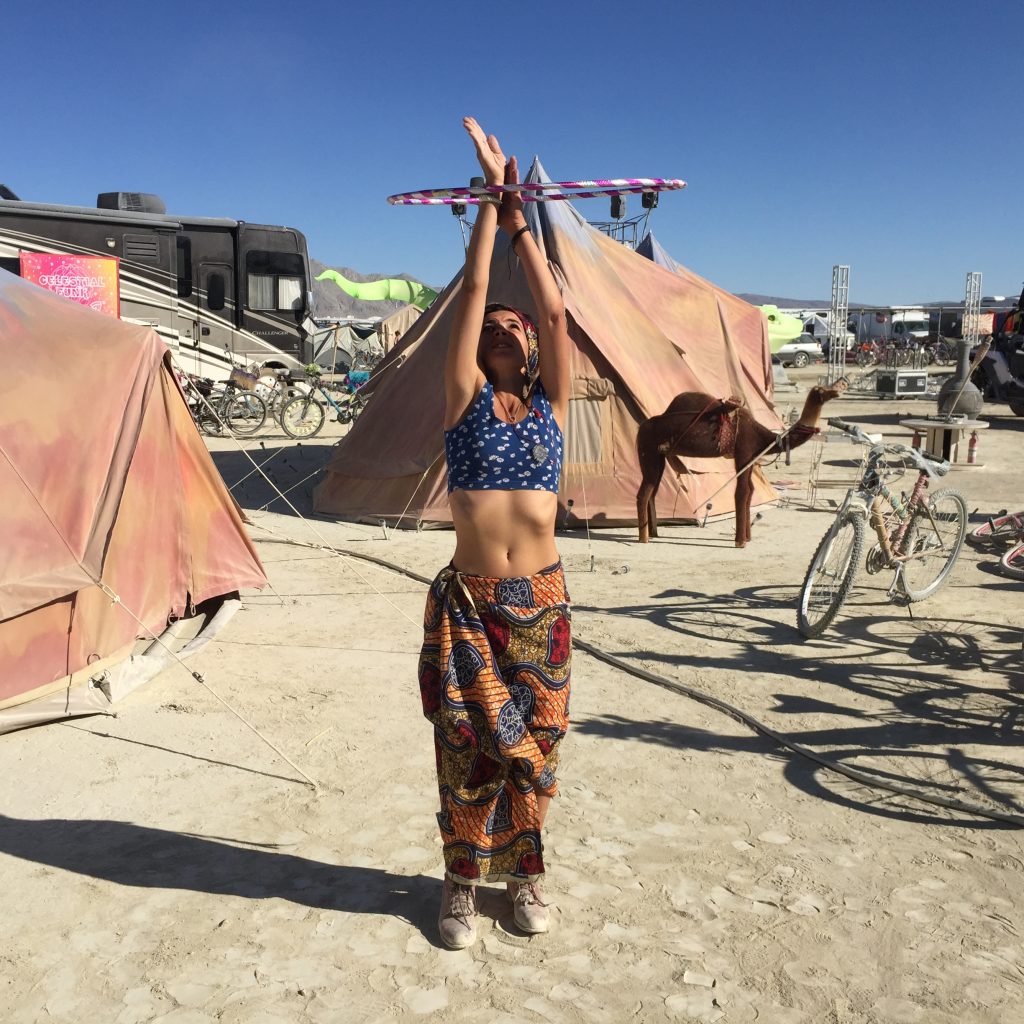 6m diameter Emperor TWIN Bell tent at Burning Man Festival