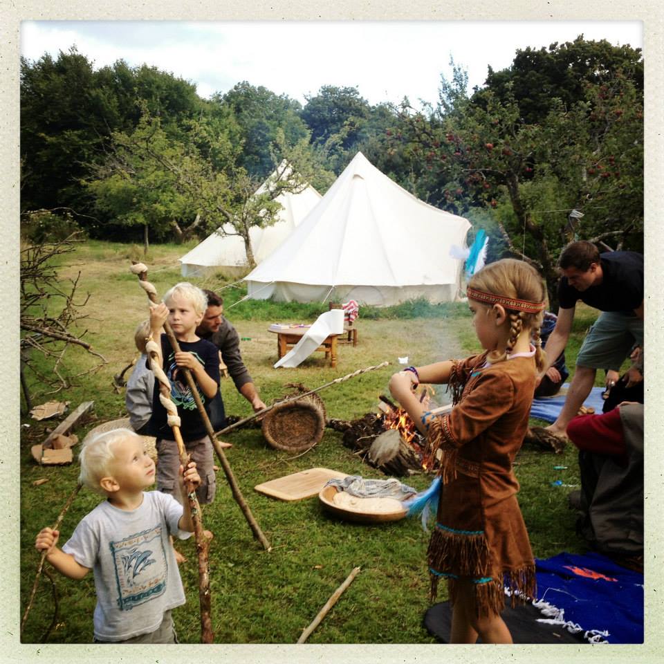 4.5m diameter Bell Tent with mosquito mesh walls