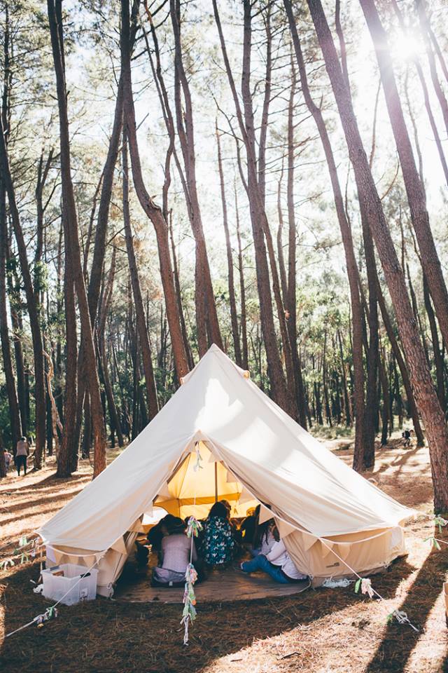 Nature Play SA Breathe Bell Tents Collaboration, taking play inside out. Explore. Nature. Australia. Camping. Tents. Canvas Tents