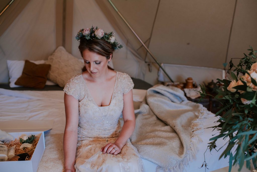 Glamping wedding elopement bell tent elopement wedding packages in Gippsland Australia