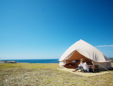 5m diameter bell tent ideal for glamping and camping.