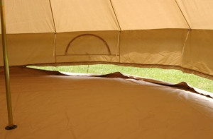 5m diameter Bell tent with zipped walls