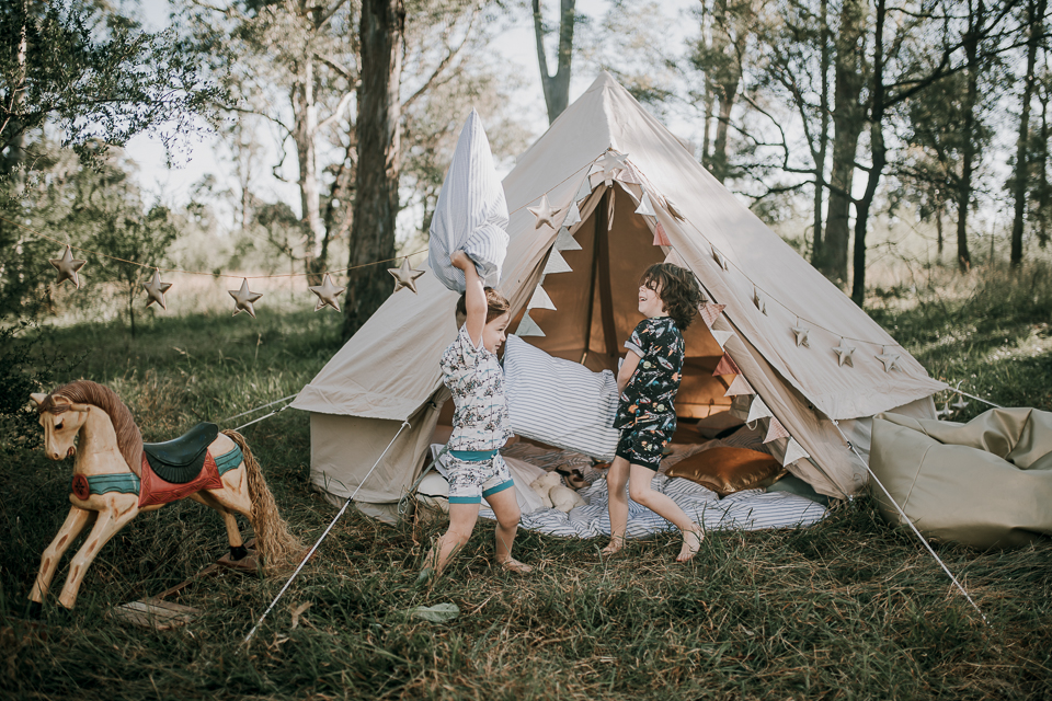 3m diameter bell tent, bckyard sleepover, backyard camping, airbnb, accomodation, childrens party, camp out, natural canvas tent, childrens party, tent, roadtrips, glamping, camping, breathe bell tents