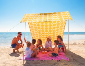 Morning Sunshine Beach Shade accessory, sunshade, umbrella, beach accessory, glamping, bell tent accessory, camping, beach life