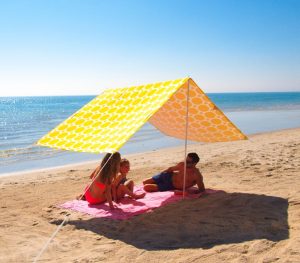 Morning Sunshine Beach Shade accessory, sunshade, umbrella, beach accessory, glamping, bell tent accessory, camping, beach life