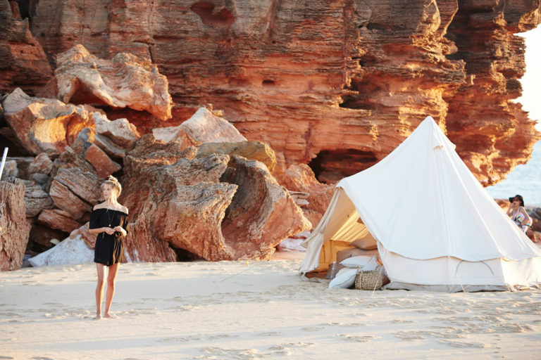 Bell Tent, Beach Life, Seafolly Broome Campaign