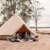Bell Tent, Breathe Bell Tent Australia, Outdoor Furnishings, Glamping, Luxury Camping, Boho. Safari Style tents, Canvas tent, family camping, natural canvas, collaboration, camp tent,