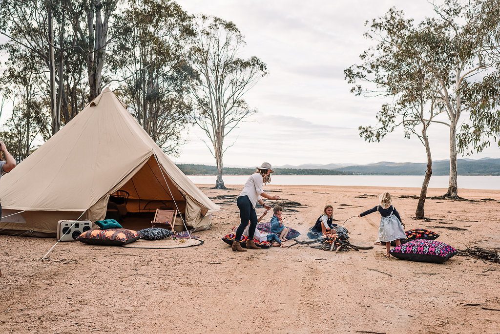 Bell Tent, Breathe Bell Tent Australia, Outdoor Furnishings, Glamping, Luxury Camping, Boho. Safari Style tents, Canvas tent, family camping, natural canvas, collaboration, camp tent,