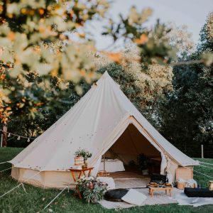 Glamping wedding elopement bell tent elopement wedding packages in Gippsland Australia