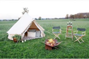 3m diameter Bell Tent and Fire Away Pit