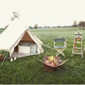 3m diameter Bell Tent and Fire Away Pit