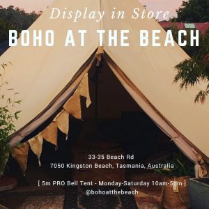 Bell Tent Display Tasmania Boho At the Beach