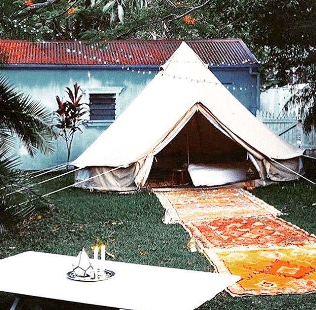 Guest Room, house guests, airbnb, bedroom, electric blankets, bell tent, chandelier, rugs, tent, byron bay, bell tent , protech