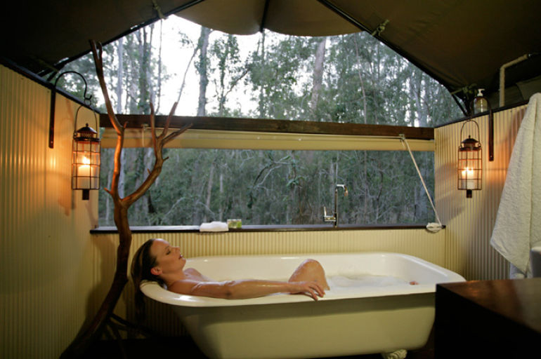 Glamping Bathroom Amenities Design Ideas - Breathe Bell Tents Australia Inspo 