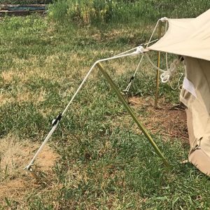 Short Guy Rope Pole for canvas bell tents
