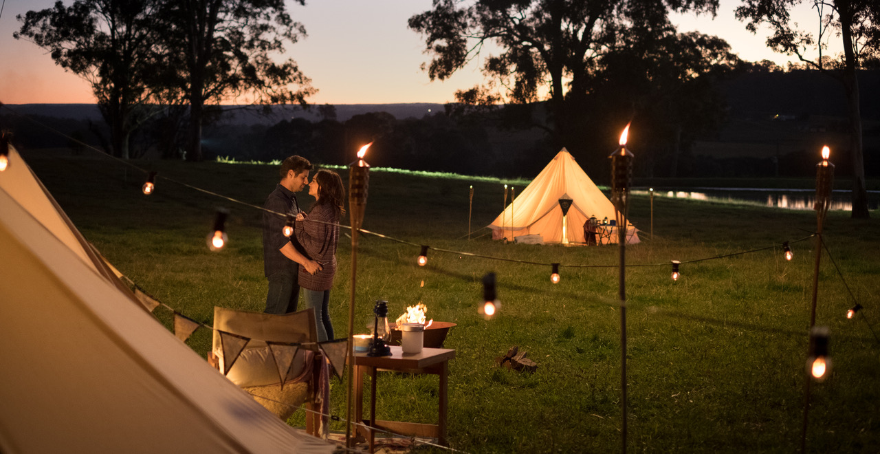 Doctor Doctor Channel 9 TV series Glamping Episode 4 Breathe Bell Tents, glamping movement gaining momentum here in Australia
