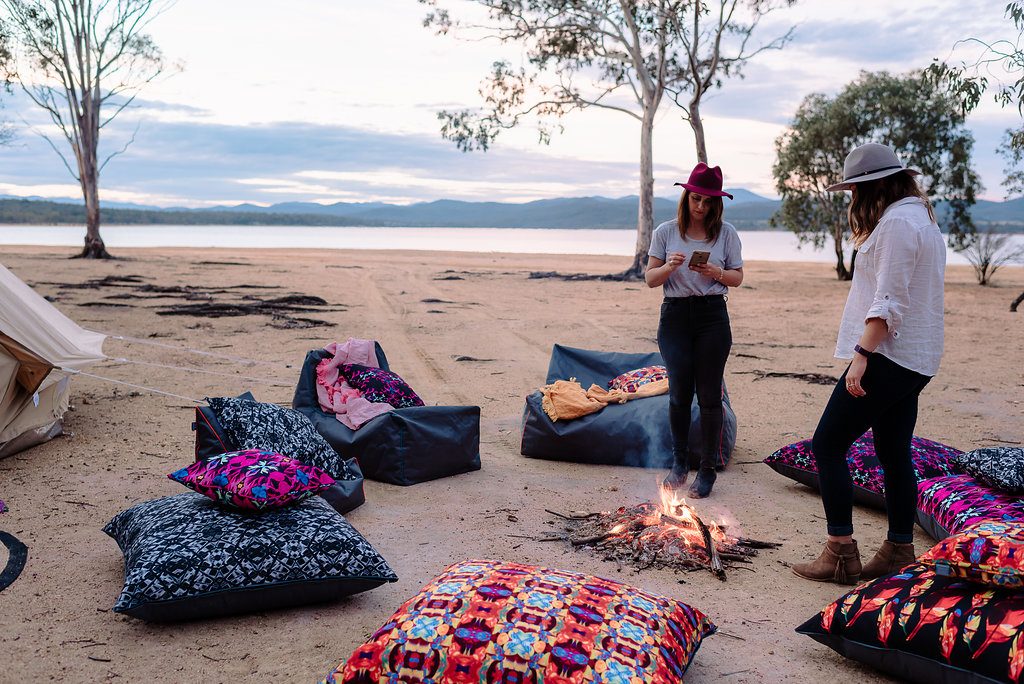 Boho Brights Glamping accessoires, luxury tent, luxury camping, camping in style, bohemian,Bell Tent, Breathe Bell Tent Australia, Outdoor Furnishings, Glamping, Luxury Camping, Boho. Safari Style tents, Canvas tent, family camping, natural canvas, collaboration, camp tent,