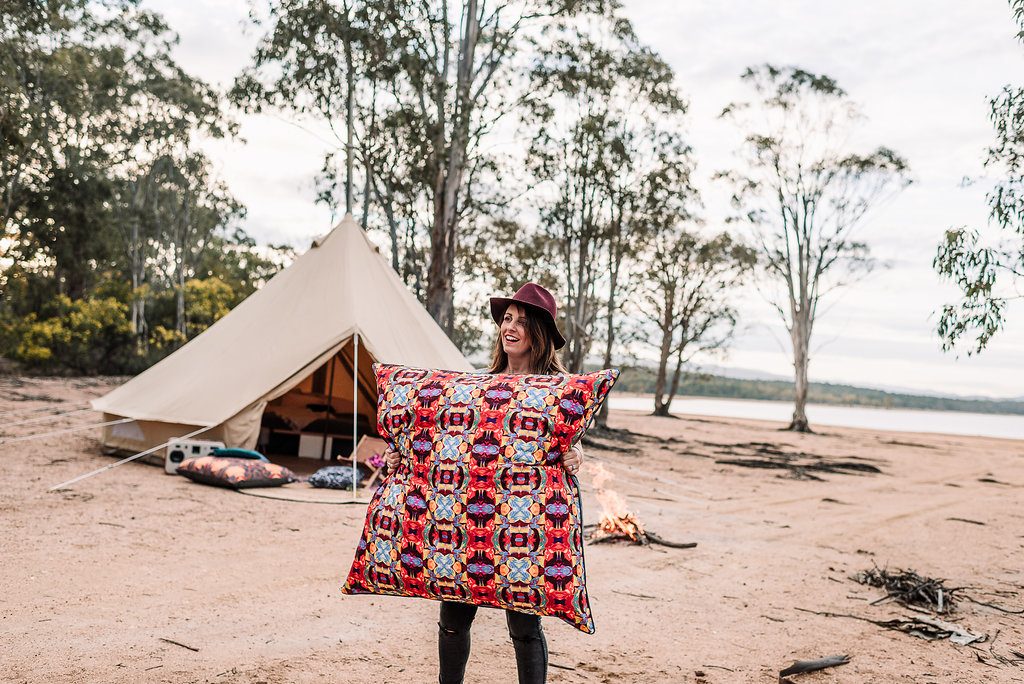 Boho Brights Glamping accessoires, luxury tent, luxury camping, camping in style, bohemian,Bell Tent, Breathe Bell Tent Australia, Outdoor Furnishings, Glamping, Luxury Camping, Boho. Safari Style tents, Canvas tent, family camping, natural canvas, collaboration, camp tent,