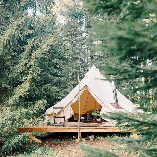 Canvas platform tents best sale