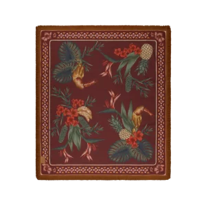 Wandering Folk | Cuban Tropical Picnic Rug | Bronze