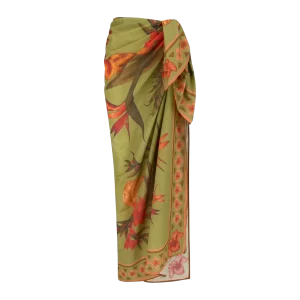 Wandering Folk | Cuban Tropical Sarong | Lime